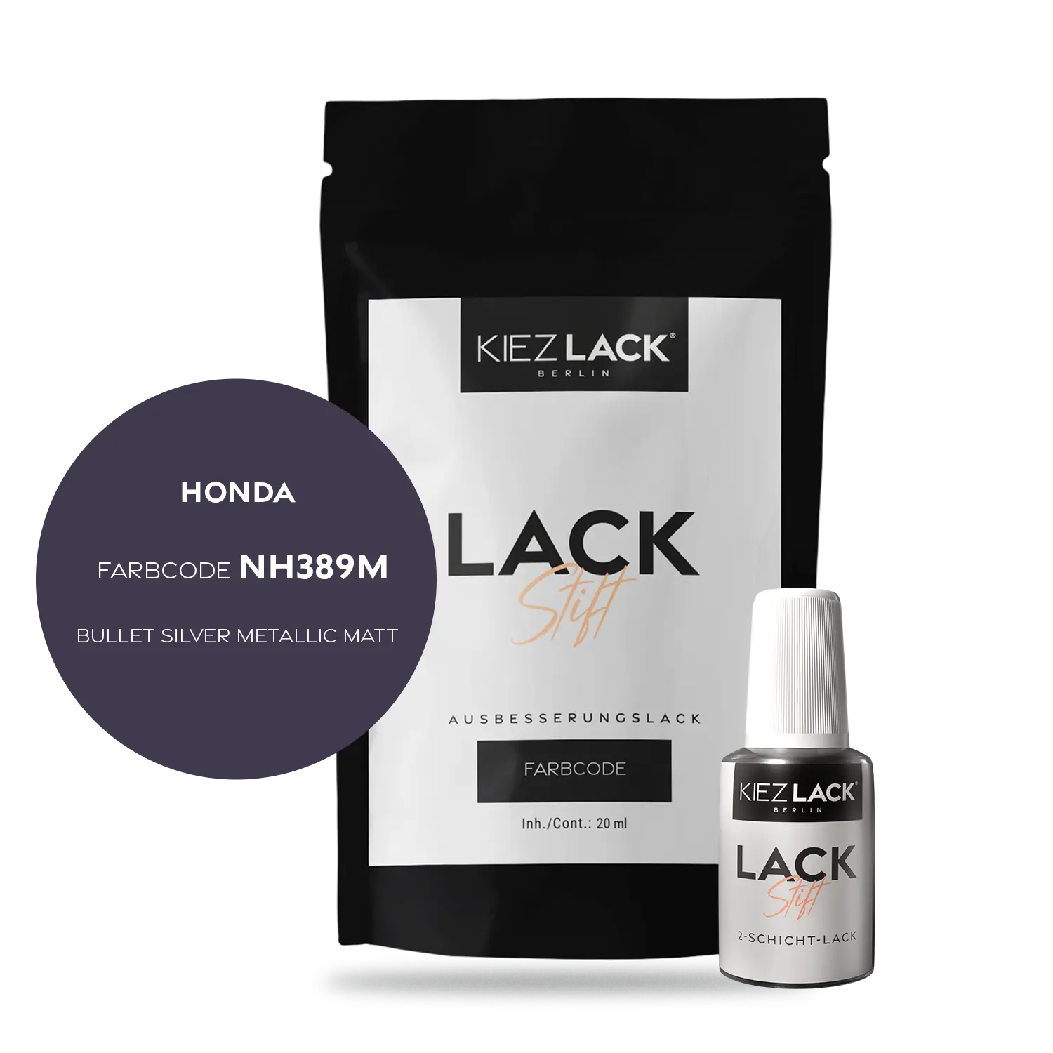 Kiezlack Motorradlack Lackstift Honda 351 BULLET SILVER METALLIC MATT
