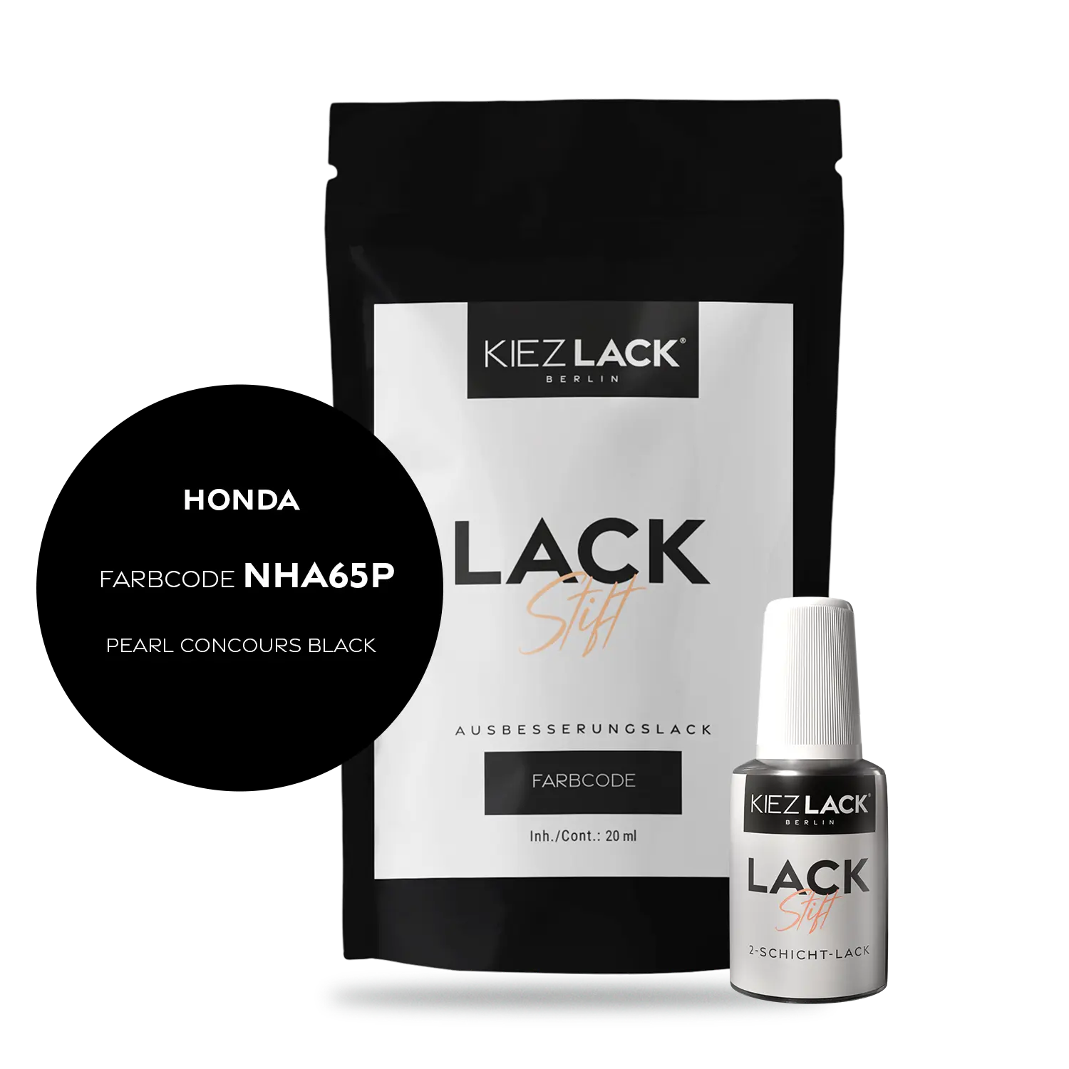 Kiezlack Motorradlack Lackstift Honda 354 PEARL CONCOURS BLACK