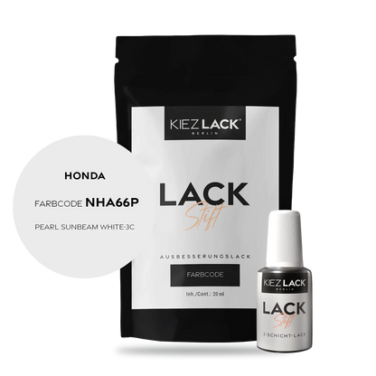 Kiezlack Motorradlack Lackstift Honda NHA66P PEARL SUNBEAM WHITE-3C