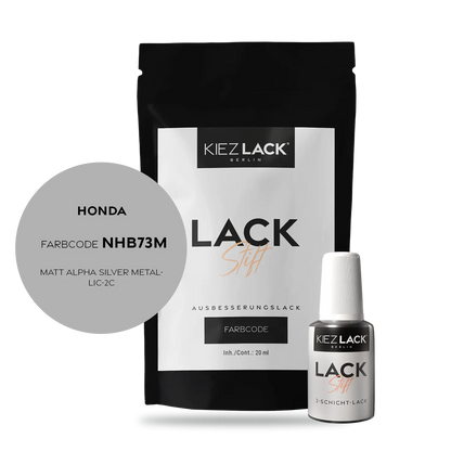 Kiezlack Motorradlack Lackstift Honda NHB73M MATT ALPHA SILVER METALLIC-2C