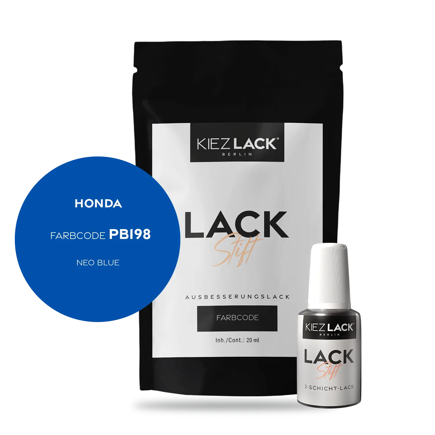 Kiezlack Motorradlack Lackstift Honda 276 NEO BLUE