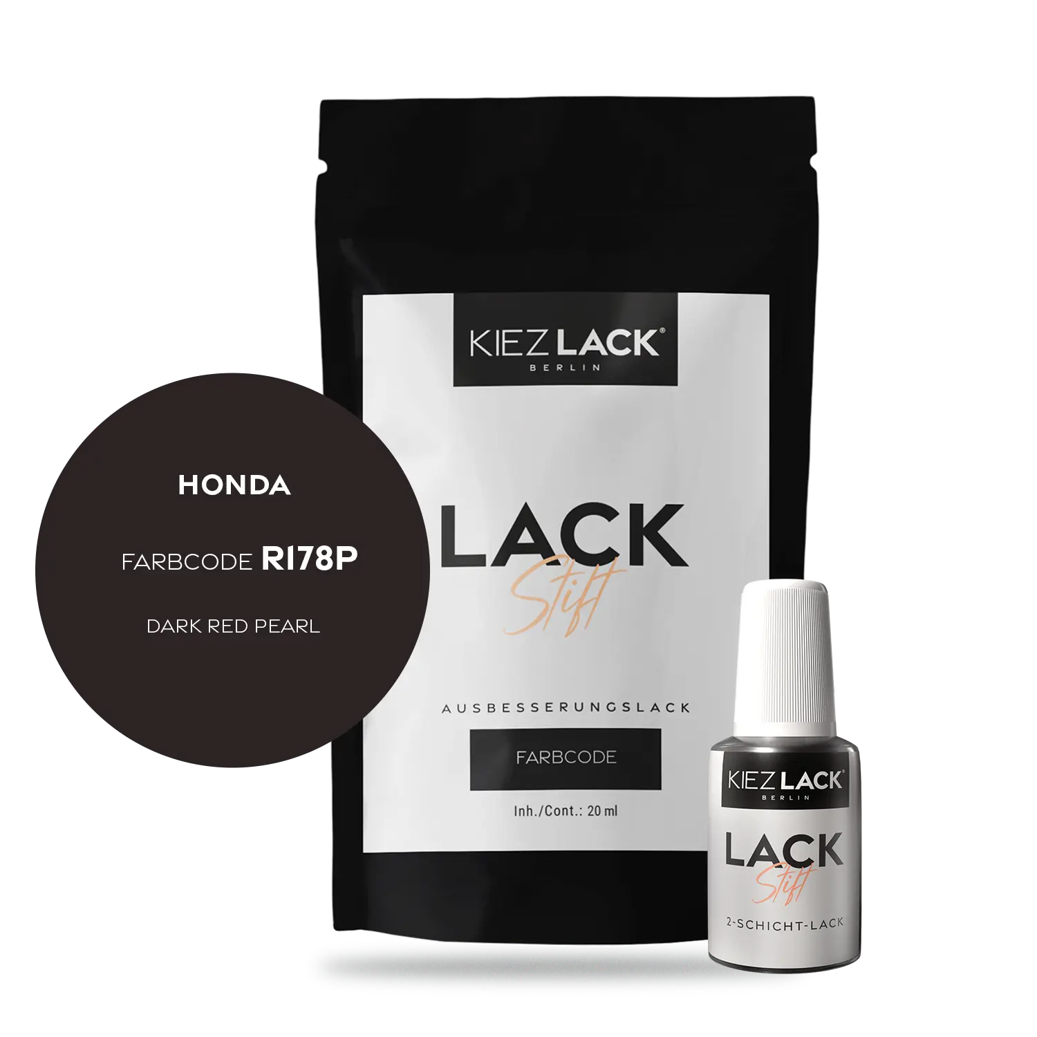 Kiezlack Motorradlack Lackstift Honda 195 DARK RED PEARL