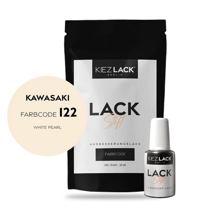 Kiezlack Motorradlack Lackstift Kawasaki 197 WHITE PEARL
