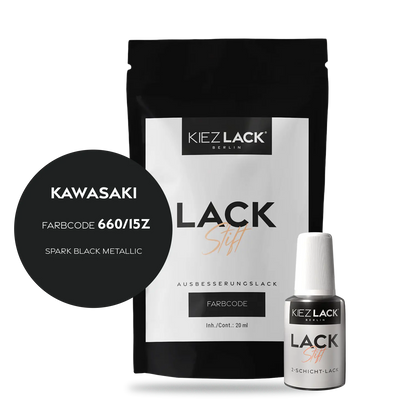 Kiezlack Motorradlack Lackstift Kawasaki 169 SPARK BLACK METALLIC