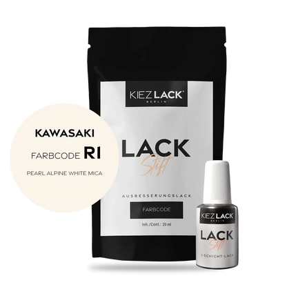 Kiezlack Motorradlack Lackstift Kawasaki 156 PEARL ALPINE WHITE MICA