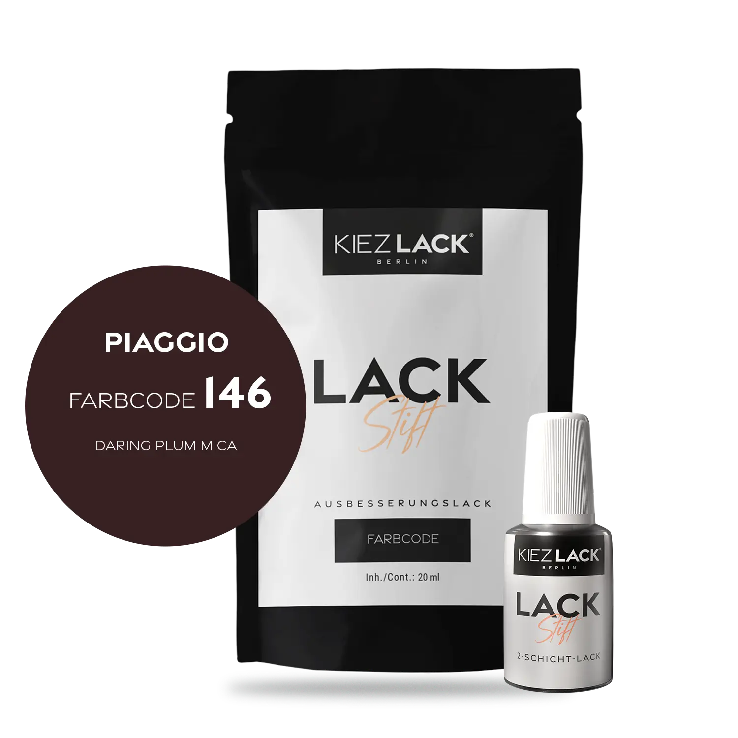 Kiezlack Motorradlack Lackstift Piaggio 146 DARING PLUM MICA