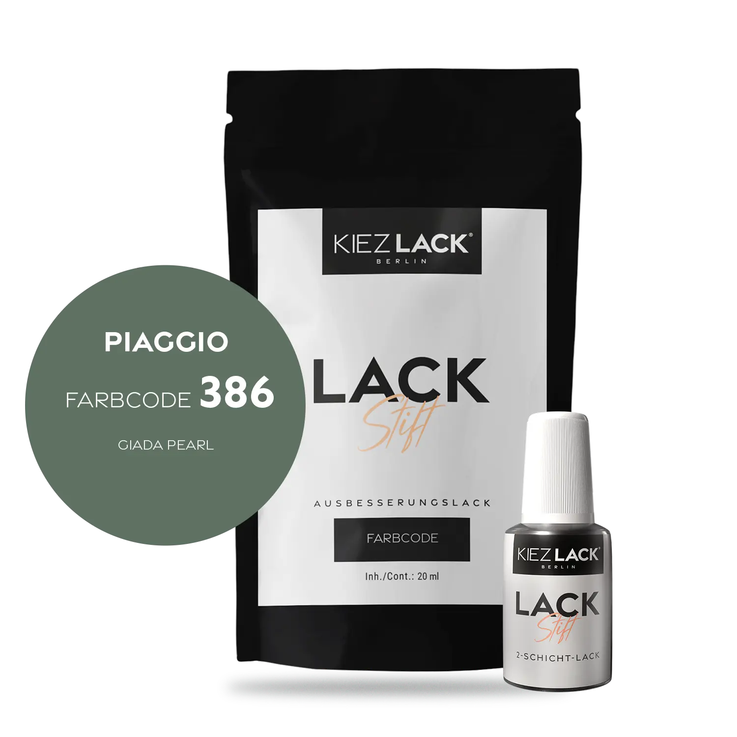 Kiezlack Motorradlack Lackstift Piaggio 386 GIADA PEARL