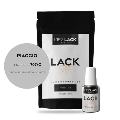 Kiezlack Motorradlack Lackstift Piaggio 707/C GRIGIO SCURO METALLIC MATT.