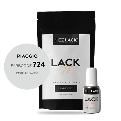 Kiezlack Motorradlack Lackstift Piaggio 724 PASTELLO BIANCO