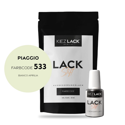 Kiezlack Motorradlack Lackstift Piaggio 533 BIANCO APRILIA