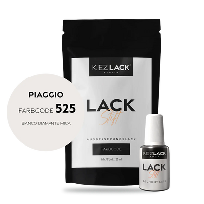 Kiezlack Motorradlack Lackstift Piaggio 525 BIANCO DIAMANTE MICA
