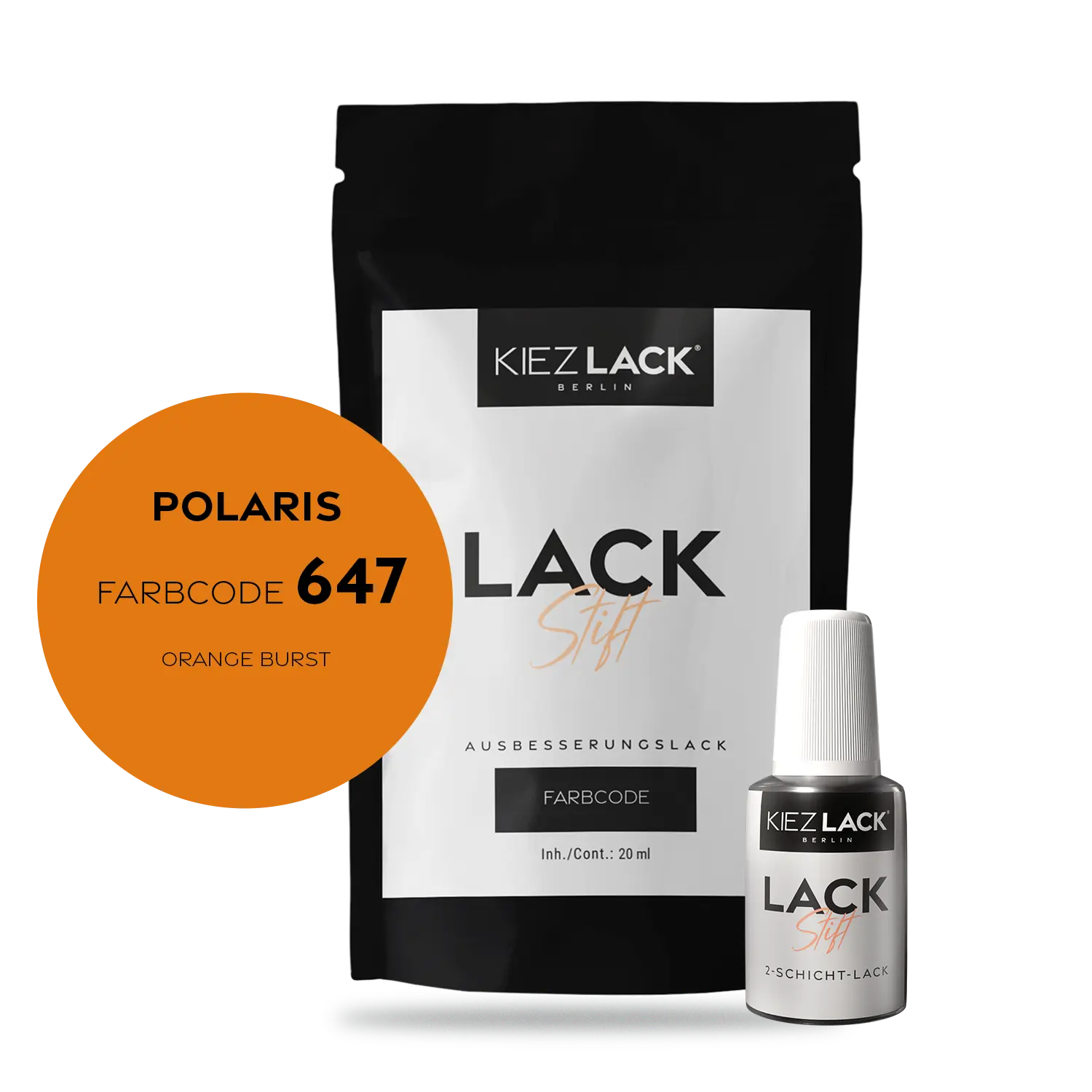 Kiezlack Motorradlack Lackstift Polaris 647 ORANGE BURST