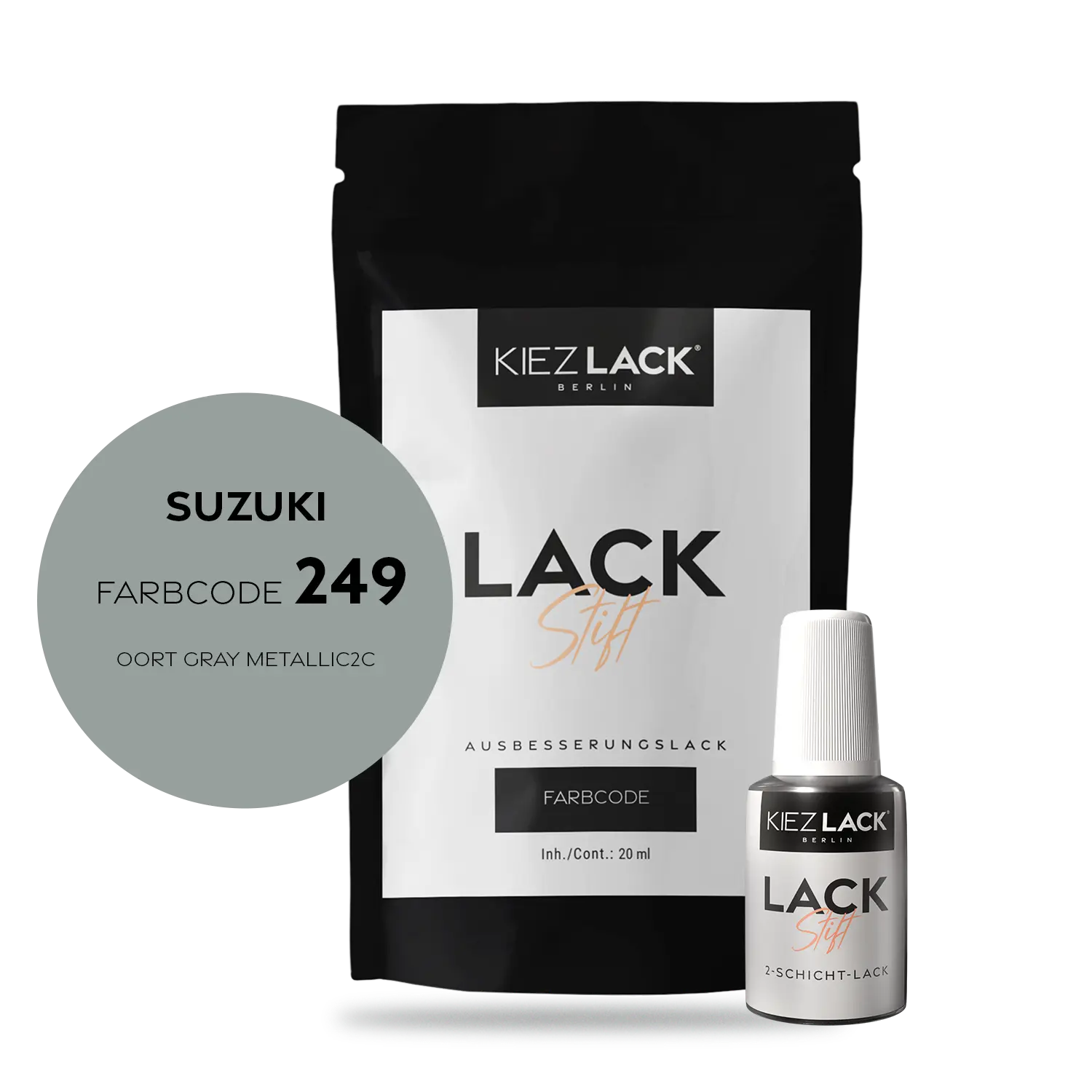 Kiezlack Motorradlack Lackstift Suzuki 249 OORT GRAY METALLIC2C