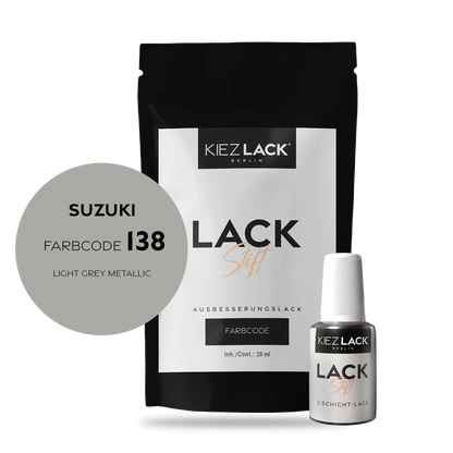 Kiezlack Motorradlack Lackstift Suzuki 138 LIGHT GREY METALLIC