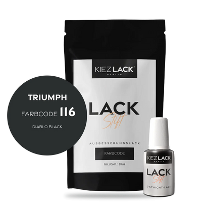 Kiezlack Motorradlack Lackstift Triumph 116 DIABLO BLACK