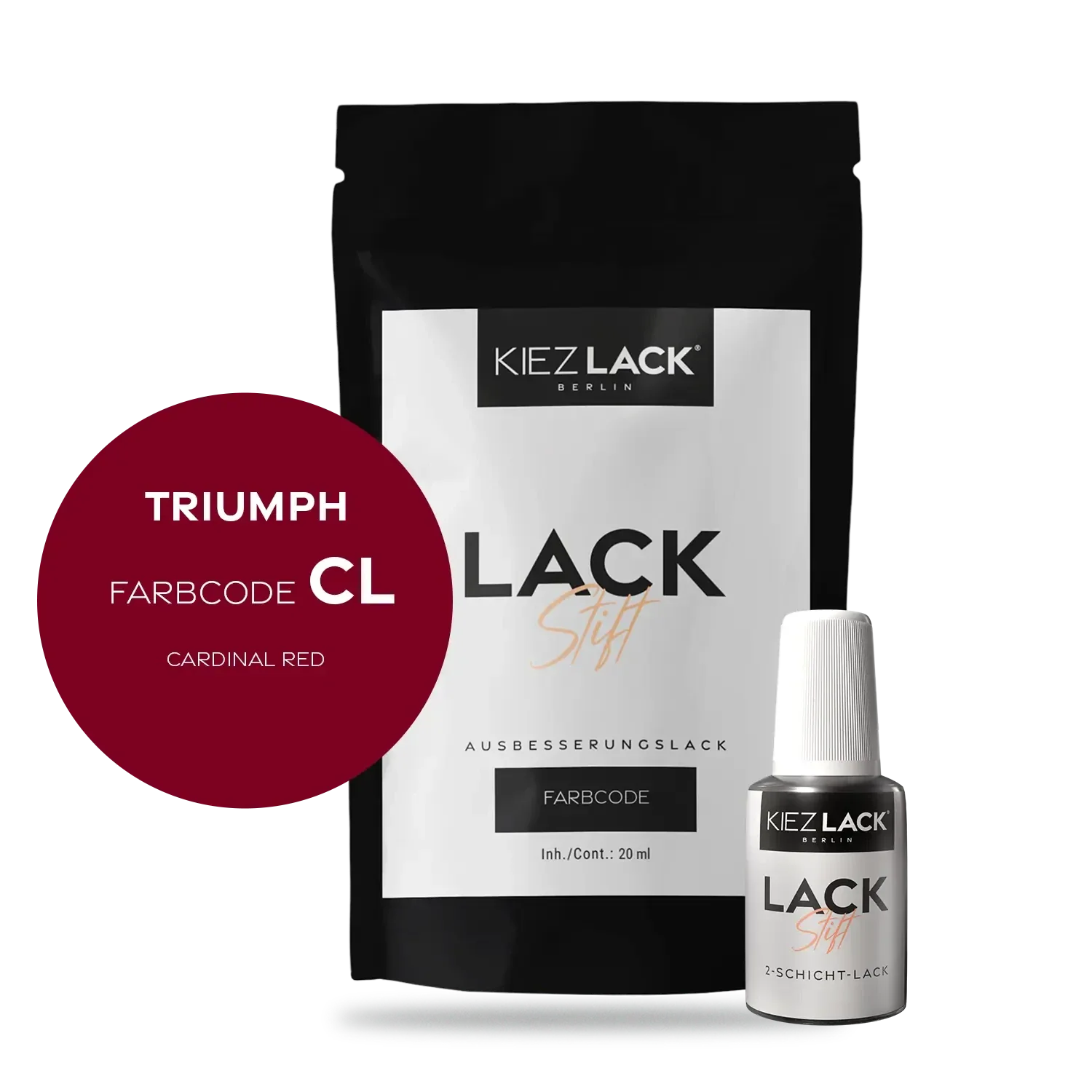 Kiezlack Motorradlack Lackstift Triumph 118 CARDINAL RED