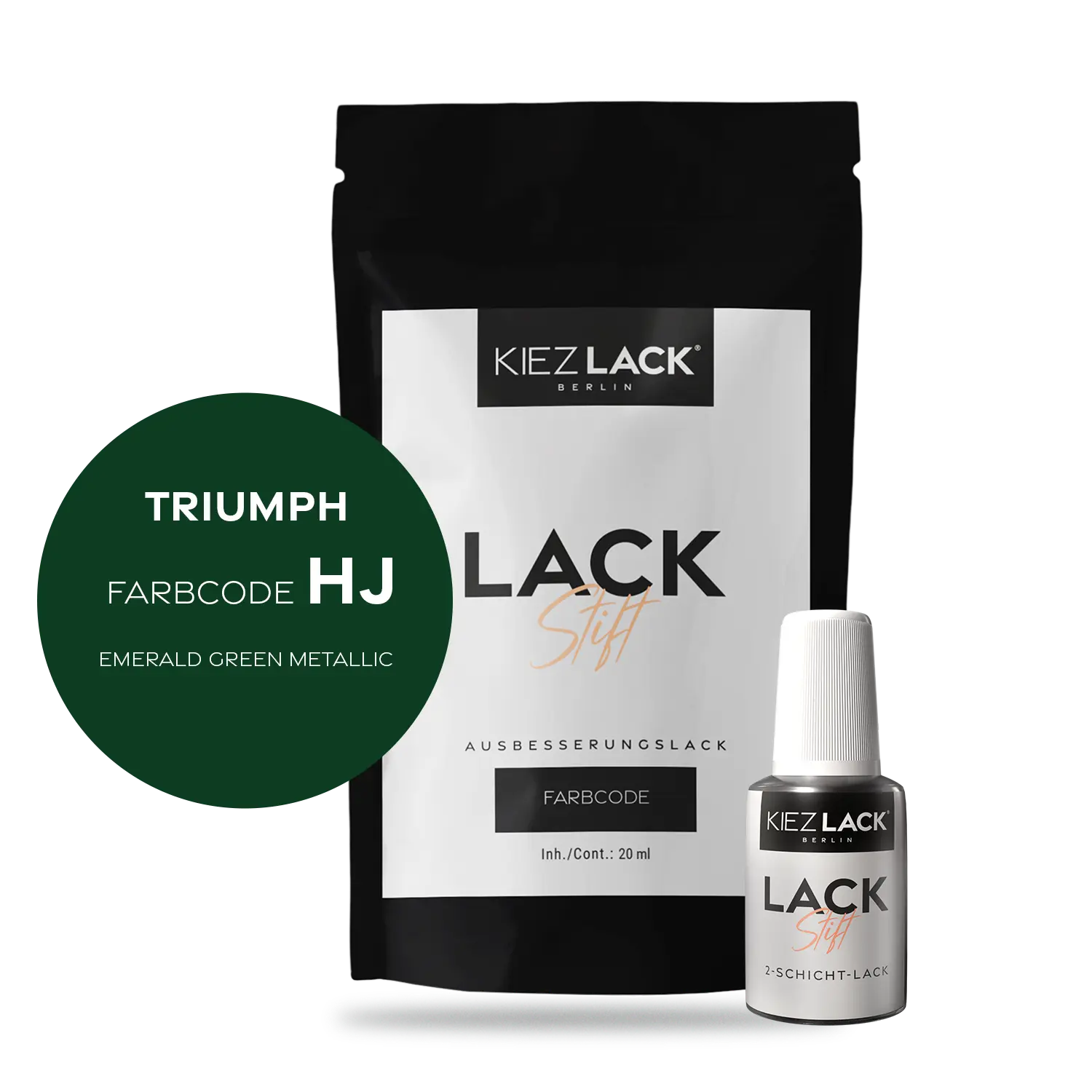 Kiezlack Motorradlack Lackstift Triumph 144 EMERALD GREEN METALLIC