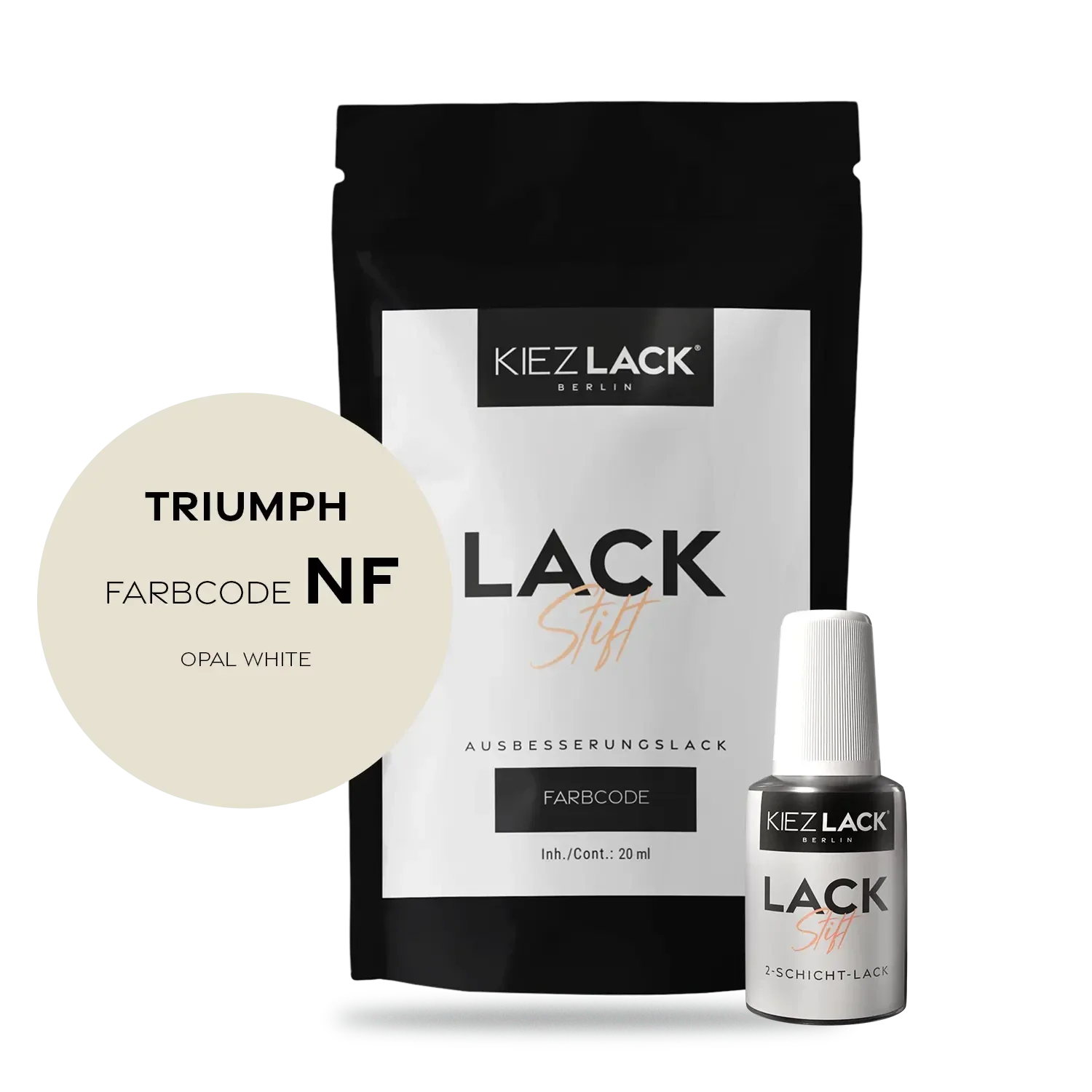Kiezlack Motorradlack Lackstift Triumph 142 OPAL WHITE