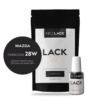 Kiezlack Lackstift Autolack Lackstift MAZDA 28W RADIANT EBONY MICA