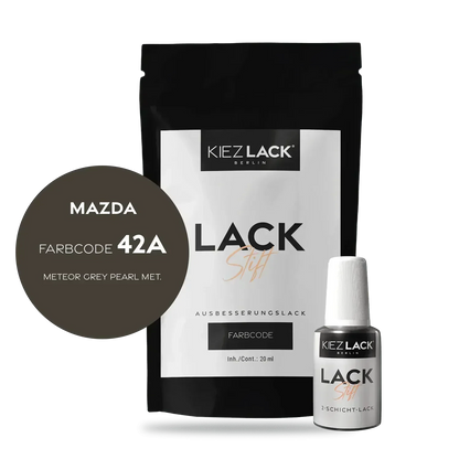 Kiezlack Lackstift Autolack Lackstift MAZDA 42A METEOR GREY PEARL MET.
