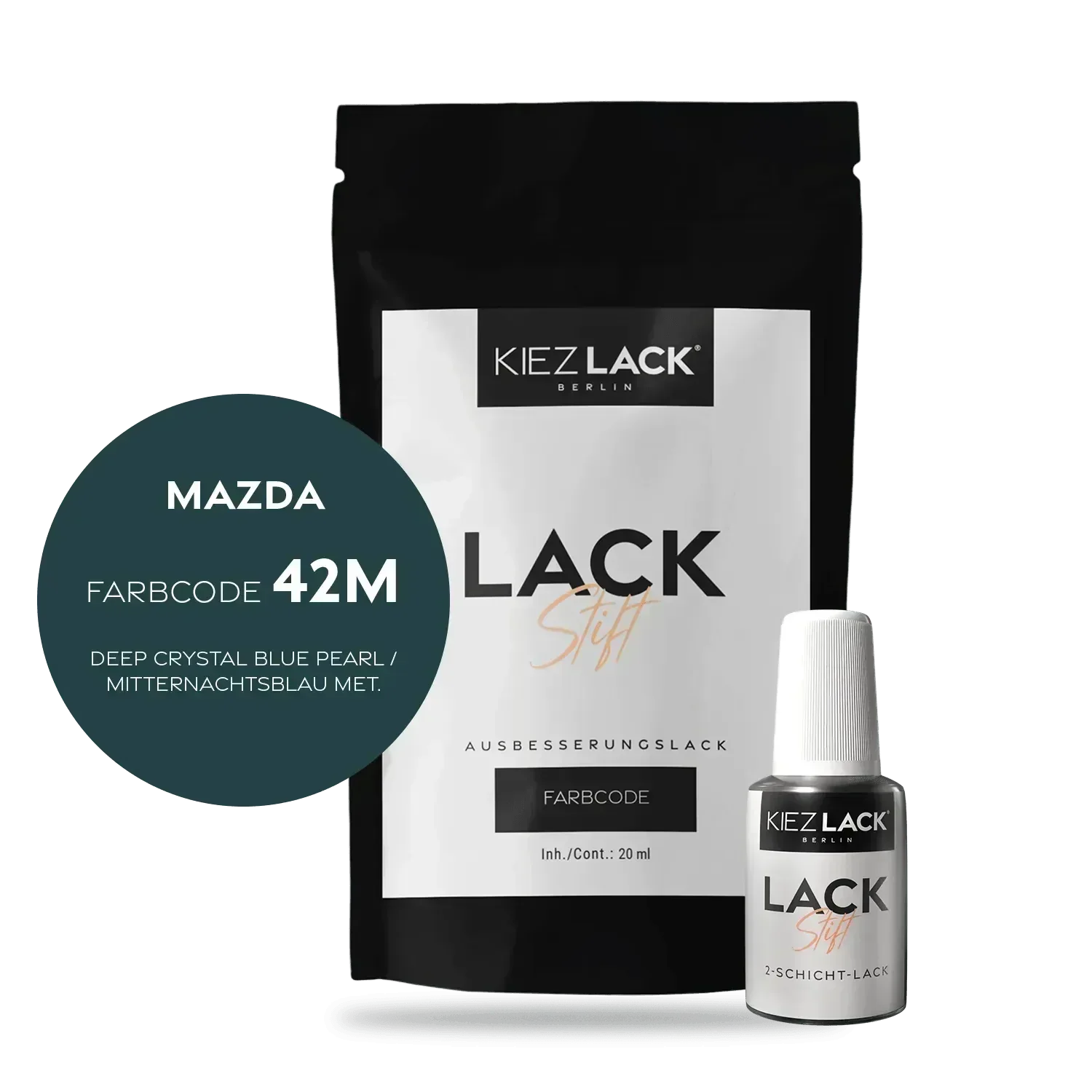 Kiezlack Lackstift Autolack Lackstift MAZDA 42M DEEP CRYSTAL BLUE PEARL