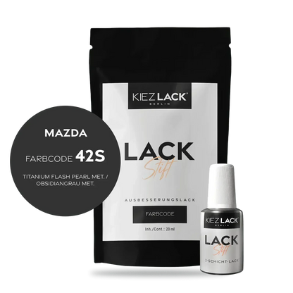 Kiezlack Lackstift Autolack Lackstift MAZDA 42s TITANIUM FLASH PEARL MET.