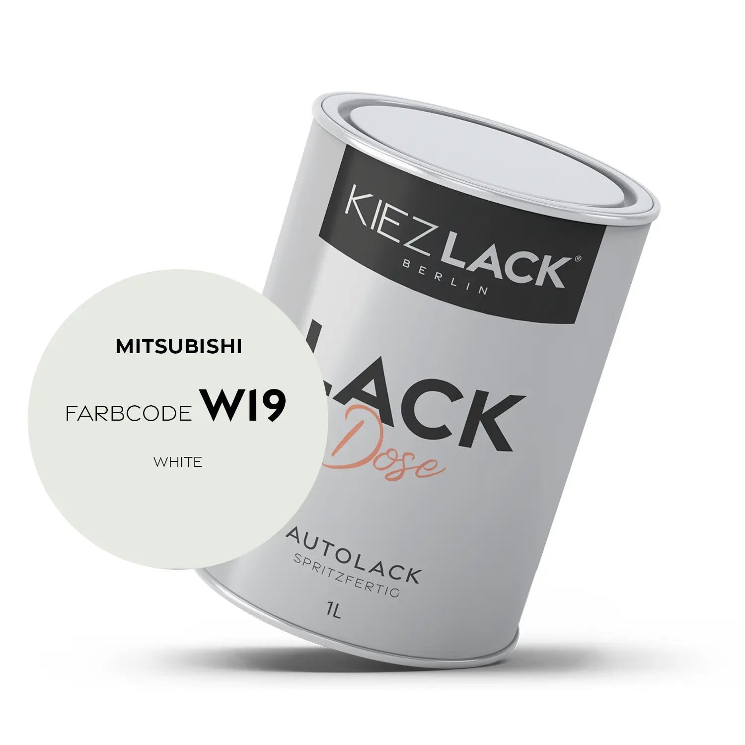 Kiezlack 1K Autolack Lackdose Basislack spritzfertig MITSUBISHI W19 WHITE