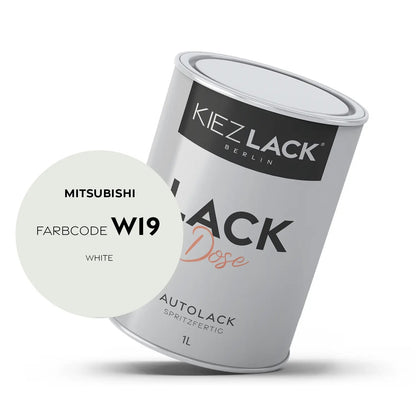 Kiezlack 1K Autolack Lackdose Basislack spritzfertig MITSUBISHI W19 WHITE
