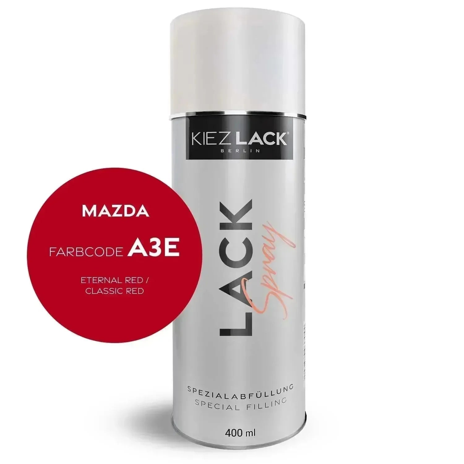 Kiezlack Lackspray Autolack Spraydose MAZDA A3E ETERNAL RED