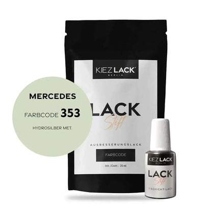 Kiezlack Lackstift Autolack Lackstift MERCEDES 353 HYDROSILBER MET.