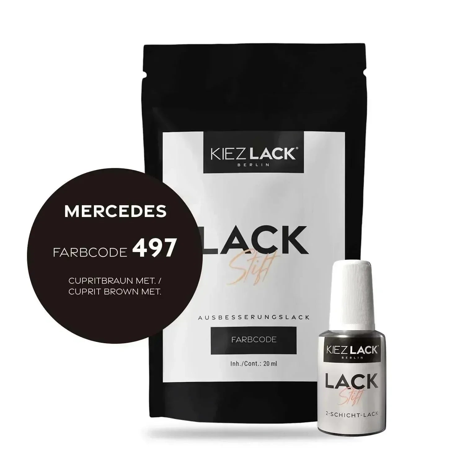 Kiezlack Lackstift Autolack Lackstift MERCEDES 497 CUPRITBRAUN MET.