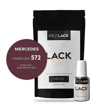 Kiezlack Lackstift Autolack Lackstift MERCEDES 572 RUBIN MET.
