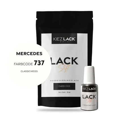 Kiezlack Lackstift Autolack Lackstift MERCEDES 737 CLASSICWEISS
