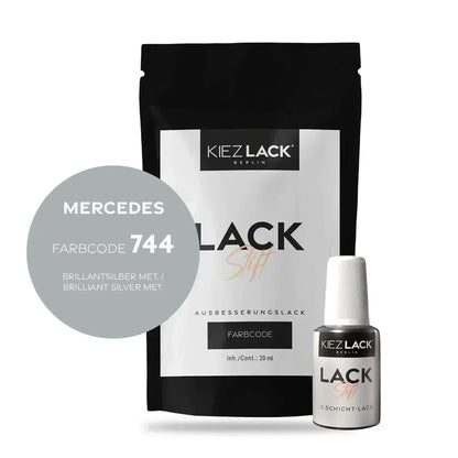 Kiezlack Lackstift Autolack Lackstift MERCEDES 744 BRILLANTSILBER MET.
