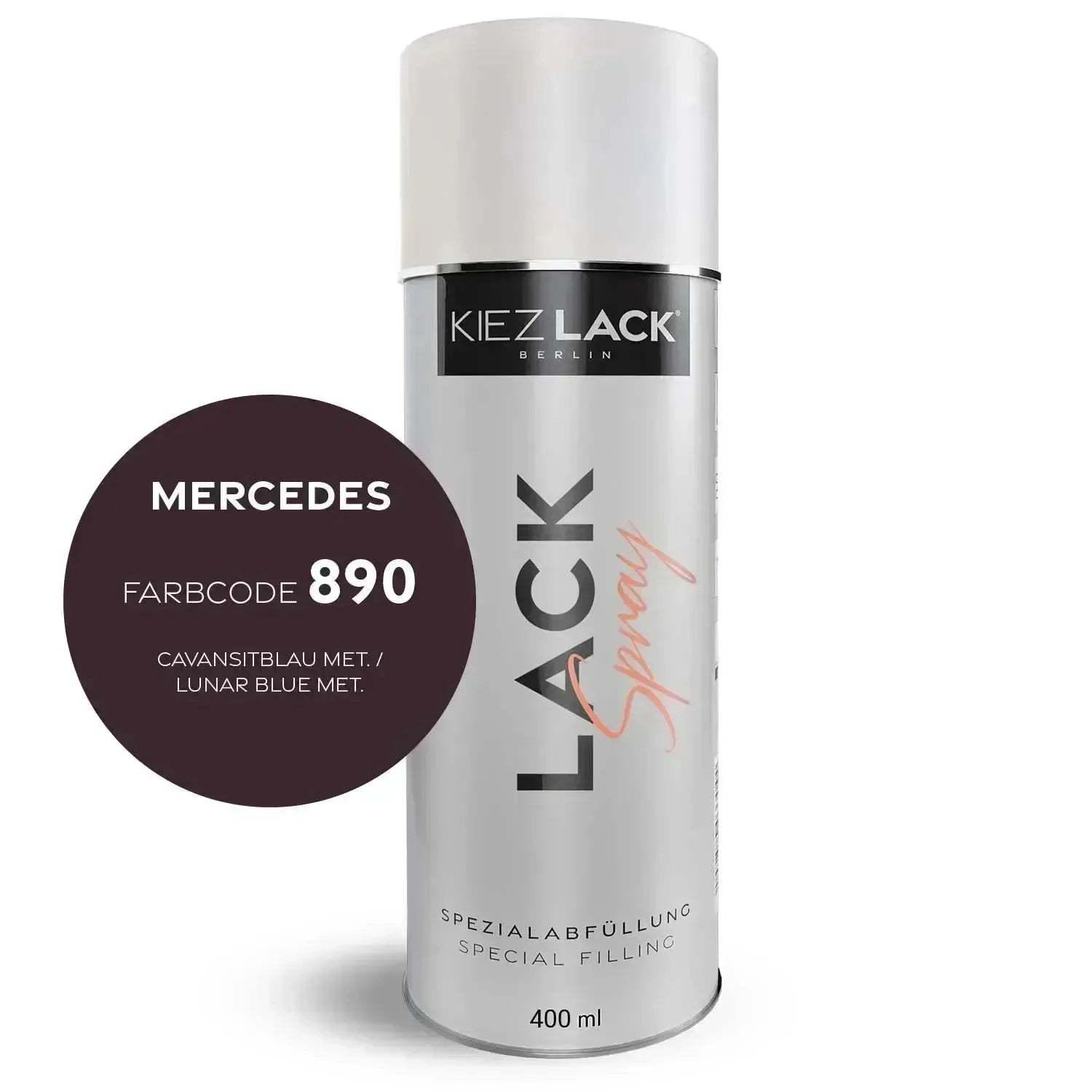 Kiezlack Lackspray Autolack Spraydose MERCEDES 890 CAVANSITBLAU MET.