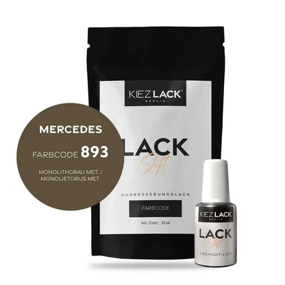 Kiezlack Lackstift Autolack Lackstift MERCEDES 893 MONOLITHGRAU MET.