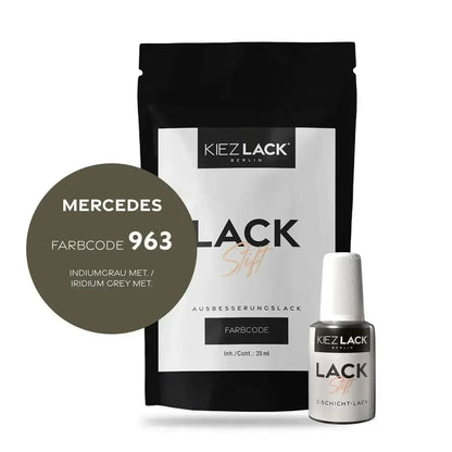 Kiezlack Lackstift Autolack Lackstift MERCEDES 963 INDIUMGRAU MET.