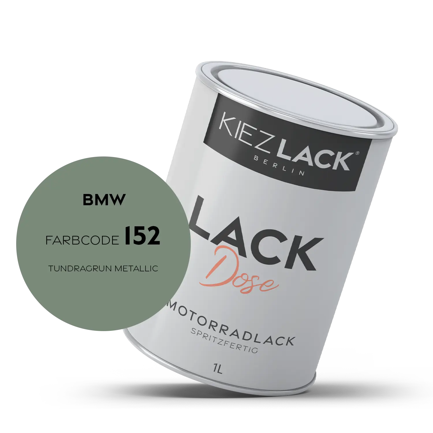 Kiezlack 1K Motorradlack Basislack Lackdose BMW 152 TUNDRAGRUN METALLIC