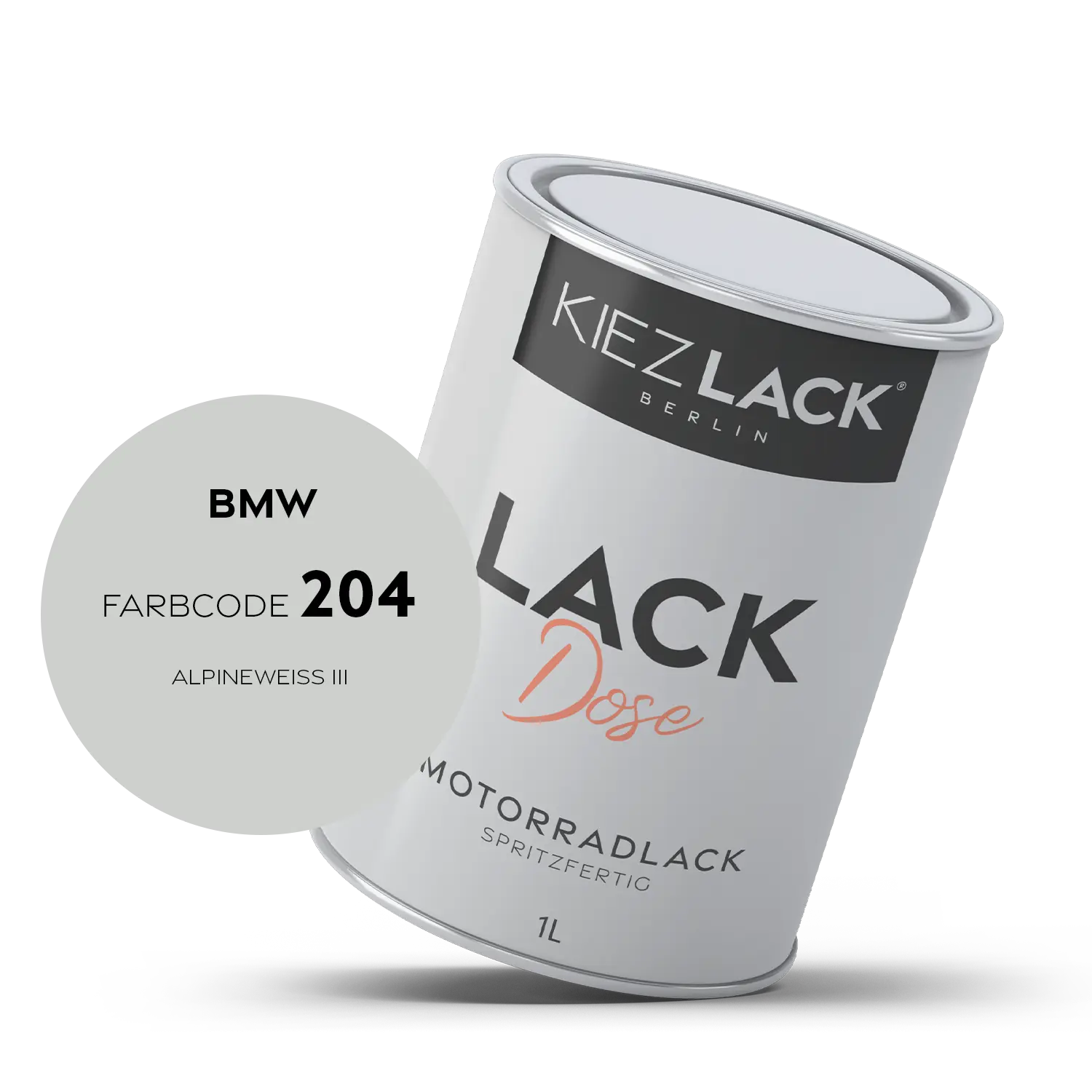 Kiezlack 1K Motorradlack Basislack Lackdose BMW 204 ALPINEWEISS III