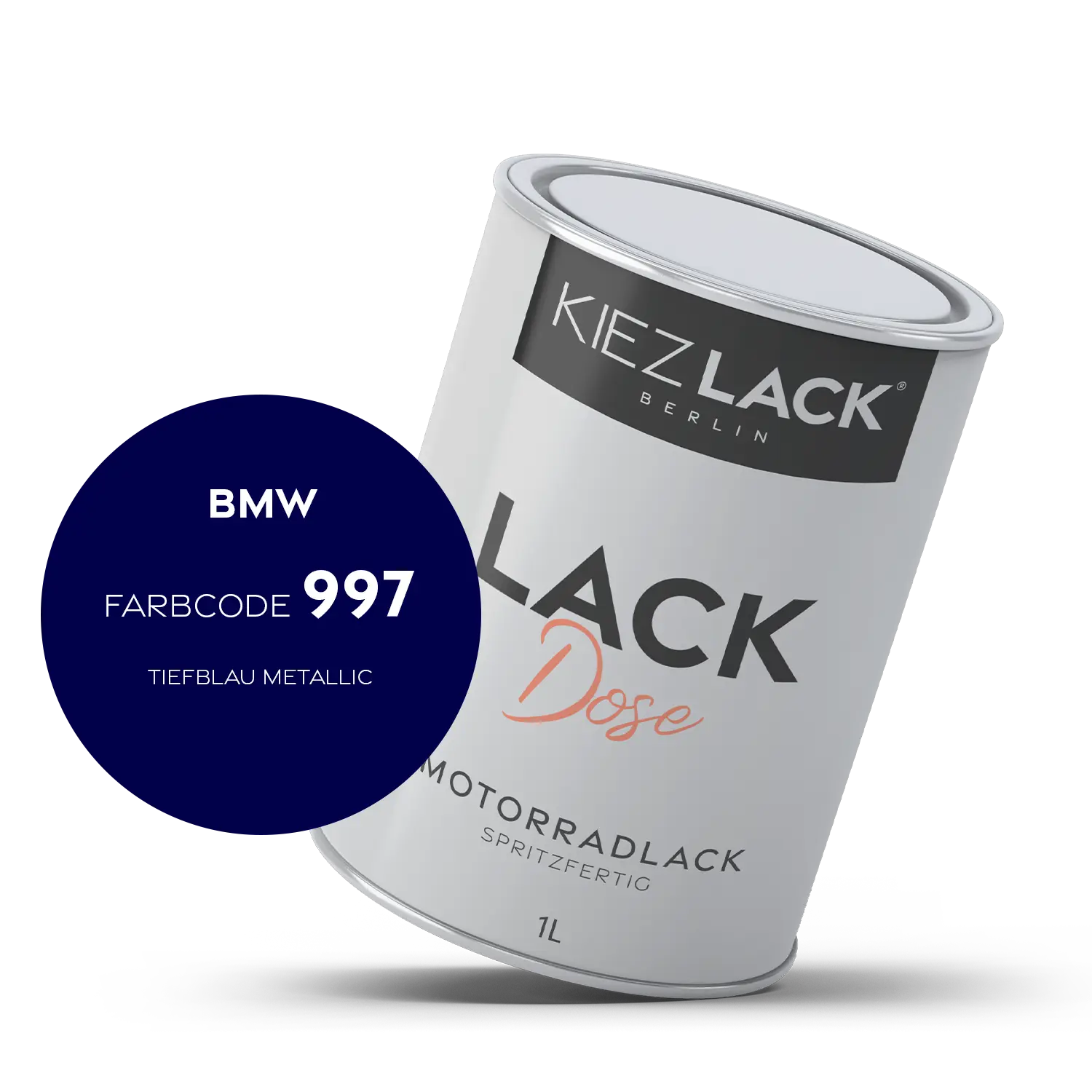 Kiezlack 1K Motorradlack Basislack Lackdose BMW 997 TIEFBLAU METALLIC