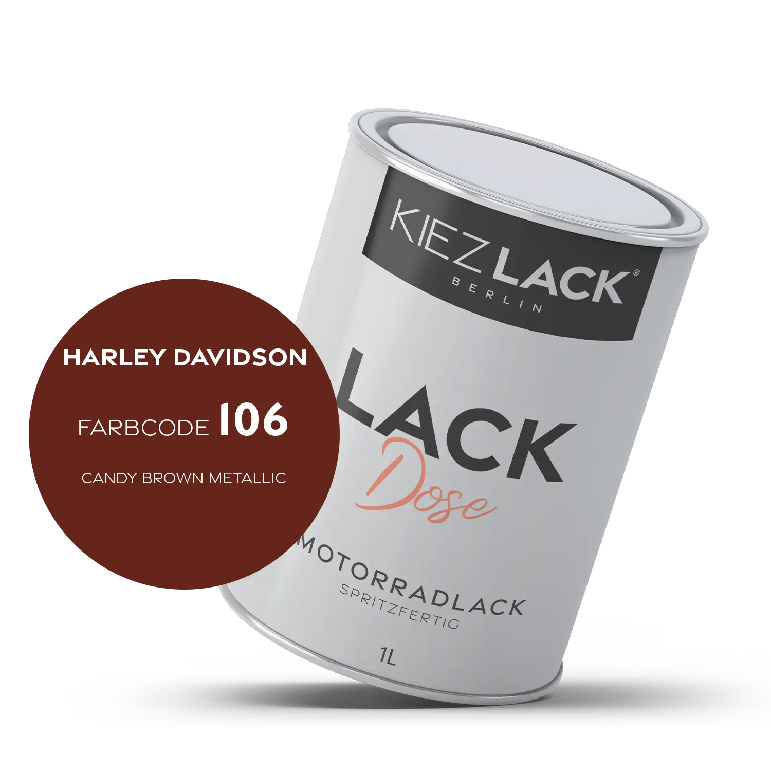 Kiezlack 1K Motorradlack Basislack Lackdose Harley Davidson 106 CANDY BROWN METALLIC