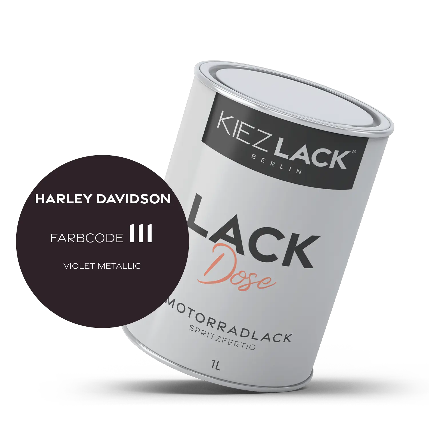Kiezlack 1K Motorradlack Basislack Lackdose Harley Davidson 111 VIOLET METALLIC
