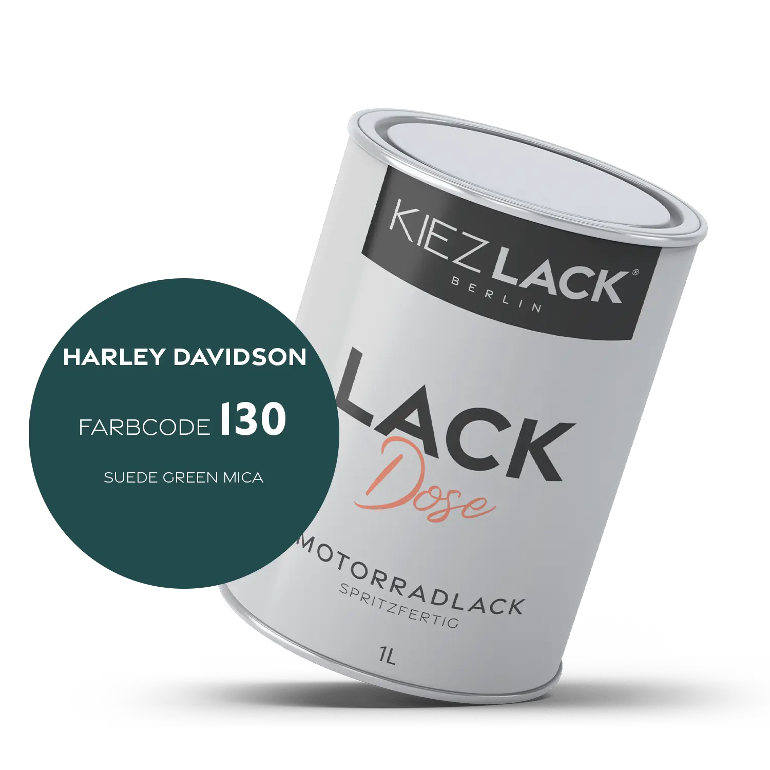 Kiezlack 1K Motorradlack Basislack Lackdose Harley Davidson 130 SUEDE GREEN MICA