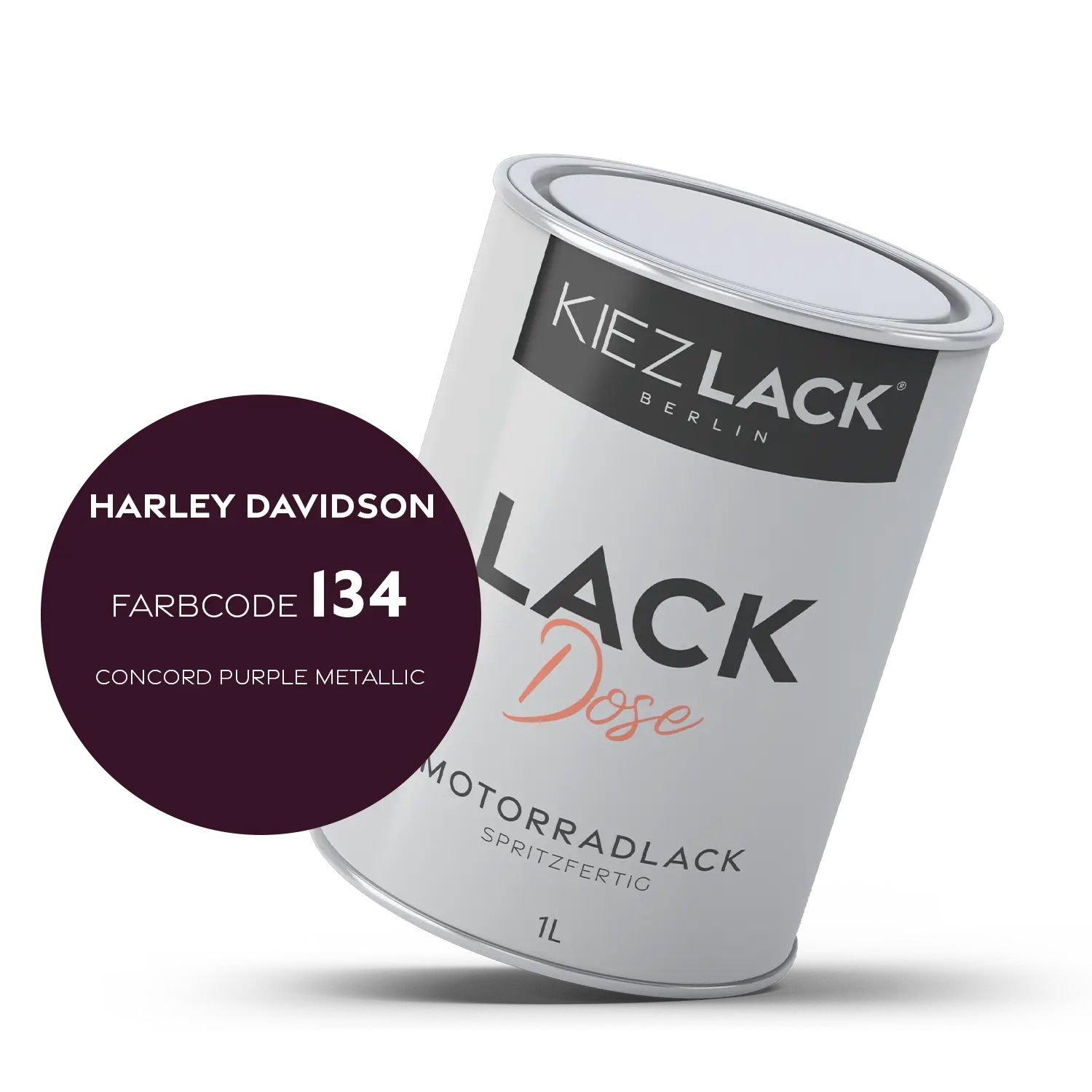 Kiezlack 1K Motorradlack Basislack Lackdose Harley Davidson 134 CONCORD PURPLE METALLIC