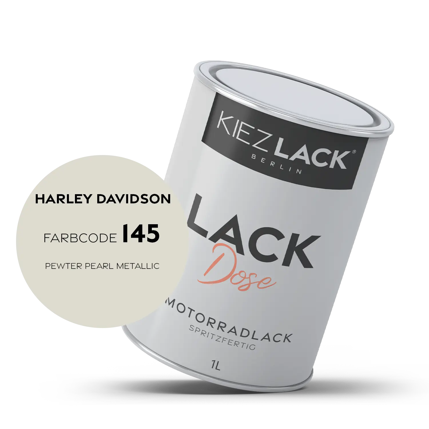 Kiezlack 1K Motorradlack Basislack Lackdose Harley Davidson 145 PEWTER PEARL METALLIC