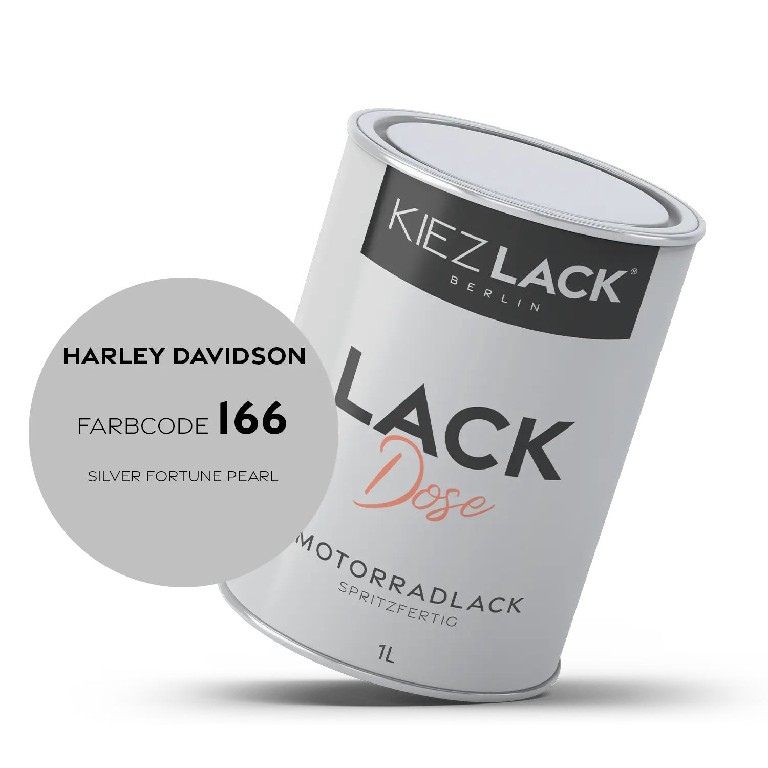 Kiezlack 1K Motorradlack Basislack Lackdose Harley Davidson 166 SILVER FORTUNE PEARL