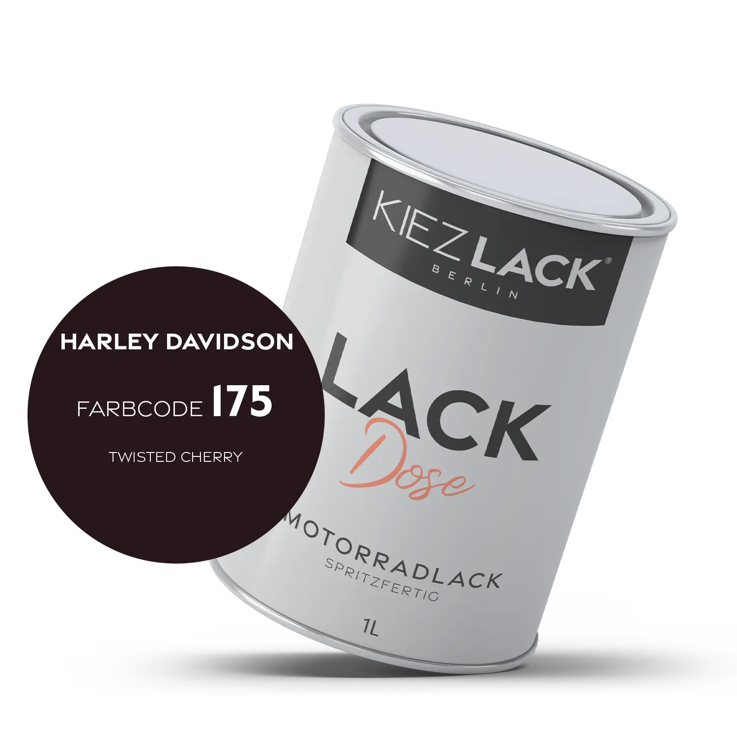 Kiezlack 1K Motorradlack Basislack Lackdose Harley Davidson 175 TWISTED CHERRY