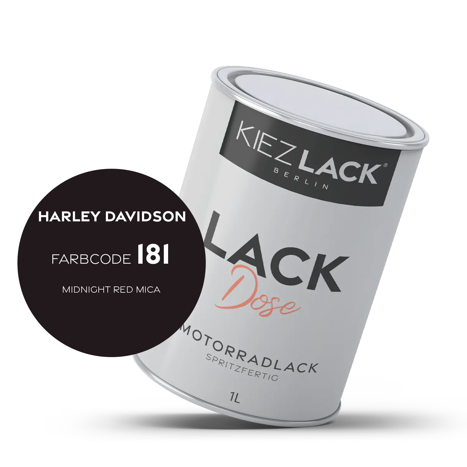 Kiezlack 1K Motorradlack Basislack Lackdose Harley Davidson 181 MIDNIGHT RED MICA