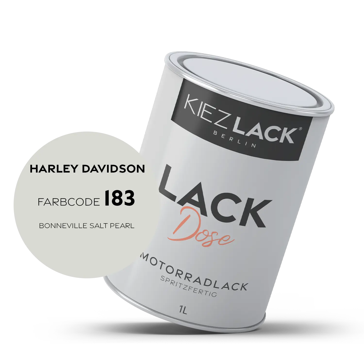 Kiezlack 1K Motorradlack Basislack Lackdose Harley Davidson 183 BONNEVILLE SALT PEARL
