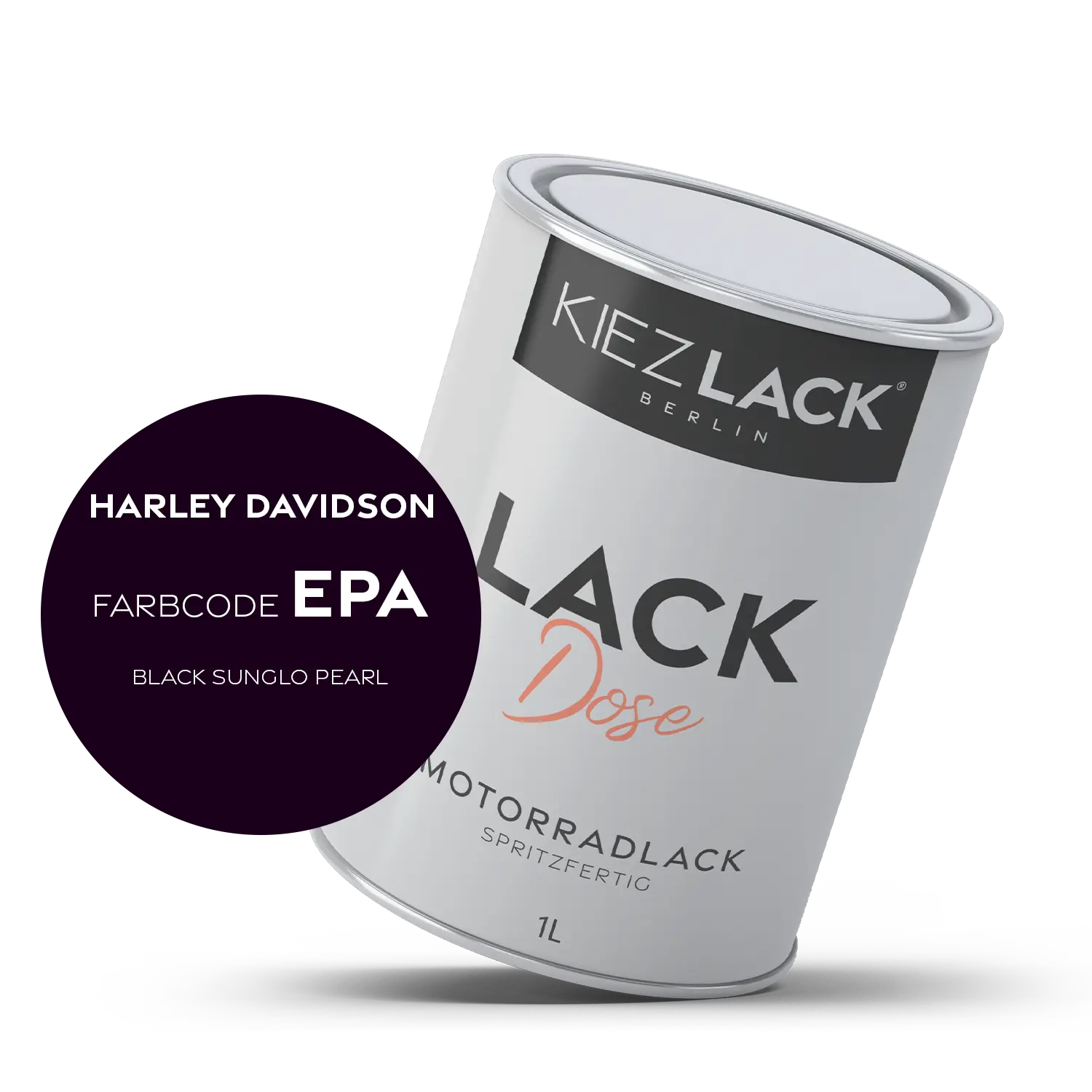 Kiezlack 1K Motorradlack Basislack Lackdose Harley Davidson EPA BLACK SUNGLO PEARL
